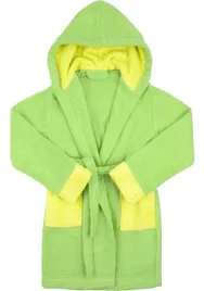 szlafrok-dzieciecy-bawelniany-frotte-kaptur-kieszenie-zielony-98-104