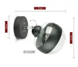 lampa-scienna-kinkiet-czarna-szklana-kula-black-belt-kg1-led-e27-dlugosc-wysokosc-21-cm
