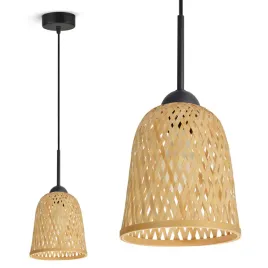lampa-sufitowa-wiszaca-bambusowa-pleciona-boho-naturalna-582-ez1-led-czarna