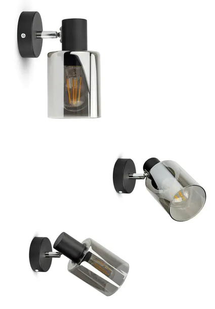 lampa-scienna-kinkiet-reflektor-czarna-szklana-glass-tube-535-k1-led-e27-waga-z-opakowaniem-0-8-kg