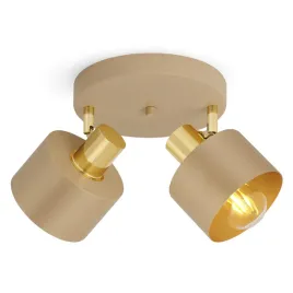 lampa-sufitowa-luxolar-bezowa-metalowa-2-punkty-e27-30-cm