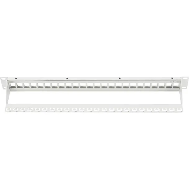patch-panel-pusty-digitus-19-24-port-1u-do-modulow-keystone-ral-7035-glebokosc-produktu-0-15-cm