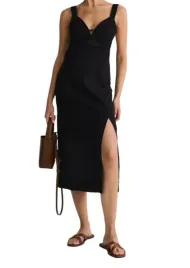 czarna-prosta-klasyczna-sukienka-z-lnem-azurowe-wstawki-grube-ramiaczka-m