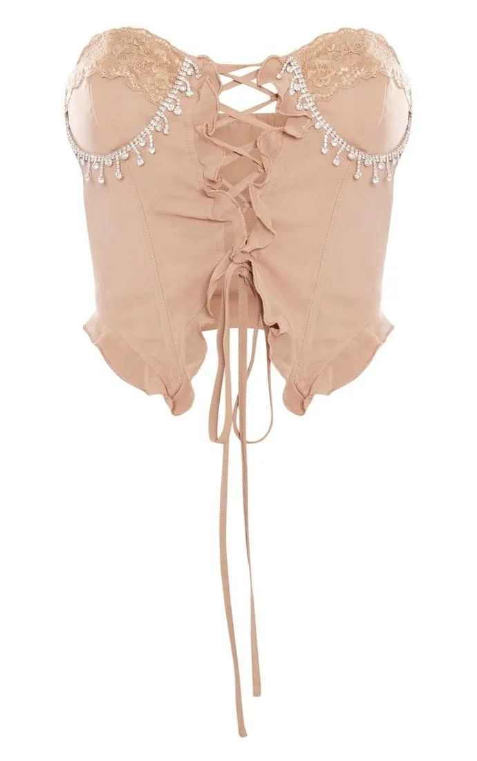 prettylittlething-gorset-brazowy-rozmiar-40
