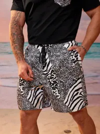 komplet-czarny-t-shirt-koszulka-kieszonka-spodenki-wzorzyste-manfinity-5xl