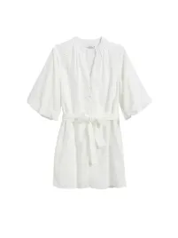 biala-klasyczna-azurowa-mini-sukienka-rekaw-3-4-wiazana-guziki-xxl