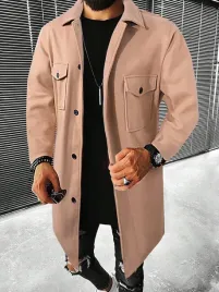 brazowy-plaszcz-klasyczny-dlugi-rekaw-kieszenie-shein-xl