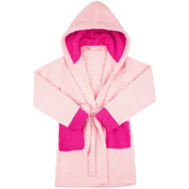 szlafrok-dzieciecy-bawelniany-frotte-kaptur-kieszenie-rozowy-134-140