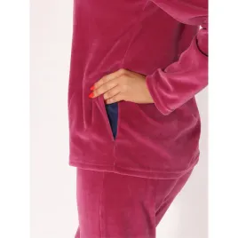 bellivalini-dres-welurowy-damski-3xl-rozpinany-z-kieszeniami