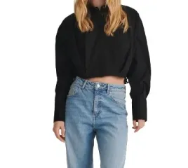 czarna-koszula-dlugi-rekaw-kolnierzyk-kokardki-klasyczna-gladka-krotka-m