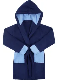 szlafrok-dzieciecy-bawelniany-frotte-kaptur-kieszenie-granatowy-122-128