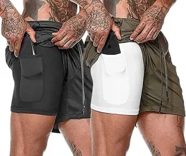 spodenki-meskie-czarne-zielone-2pak-hanerdun-xl