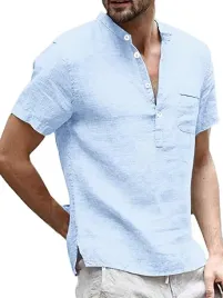 koszula-meska-niebieska-stojka-m