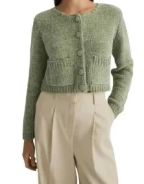 zielony-klasyczny-luzny-krotki-sweter-guziki-dlugi-rekaw-kieszenie-s