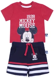 czerwona-koszulka-spodenki-myszka-mickey-62-cm