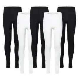 legginsy-dziewczece-getry-dlugie-5-pak-wiskoza-ms10-130-czarny-bialy-158