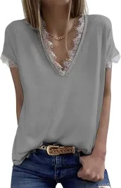 bluzka-damska-szara-koronka-letnia-t-shirt-s
