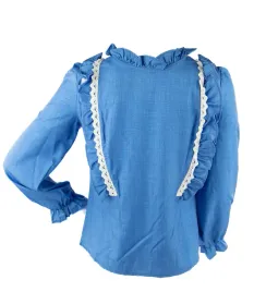 bluzka-damska-niebieska-falbana-m