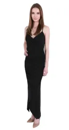 john-zack-czarna-marszczona-sukienka-maxi-m