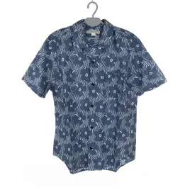 koszula-meska-outerknown-niebieska-wzorzysta-kwiaty-krotki-rekaw-bawelna-l