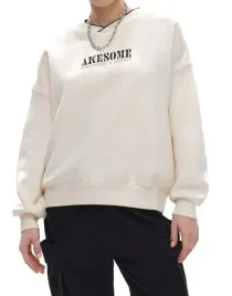 bezowa-bluza-klasyczna-gladka-dlugi-rekaw-oversize-nadruk-napis-xs