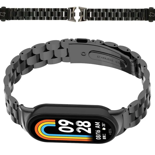 pasek-metalowy-na-zegarek-bizon-do-xiaomi-smart-band-10-9-9-nfc-8-opaska-kolor-czarny-waga-z-opakowaniem-0-2-kg