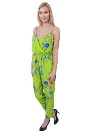 john-zack-zielony-kombinezon-kwiaty-overall-xl