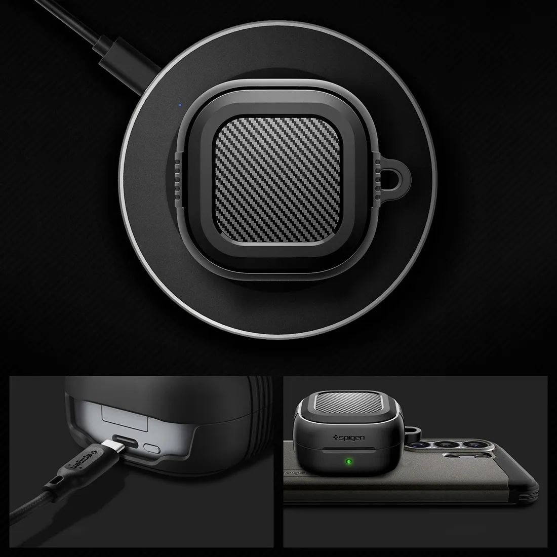 etui-do-galaxy-buds-4-4-pro-spigen-rugged-armor-case-karabinczyk