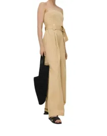 kombinezon-bawelniany-z-paskiem-klasyczny-prosty-gladki-bezowy-l