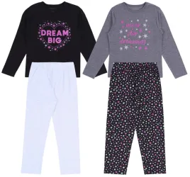 2-x-czarno-szara-pizama-w-gwiazdki-primark-134