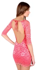 john-zack-koronkowa-koralowa-mini-sukienka-s