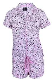 disney-myszka-minnie-bawelniana-pizama-koszulowa-rozowa-krotkie-spodnie-xs