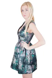 john-zack-zielona-zakardowa-sukienka-mini-xl