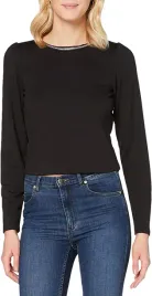 bluzka-damska-only-blyszczacy-dekolt-czarna-xs