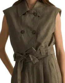 khaki-dwurzedowa-krotka-lniana-kamizelka-kolnierzyk-z-paskiem