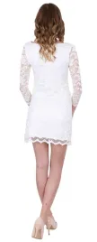 john-zack-kremowa-koronkowa-sukienka-mini-l