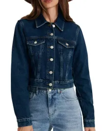 ciemnoniebieska-kurtka-jeansowa-klasyczna-kolnierzyk-guziki