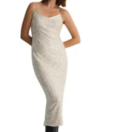 kremowa-klasyczna-cekinowa-sukienka-midi-cienkie-ramiaczka-zamek-s