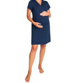 koszula-nocna-ciazowa-anda-granatowa-s-m-bawelniana-z-krotkim-rekawem