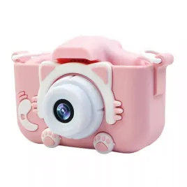 aparat-kamera-kotek-silikonowa-obudowa-wyswietlacz-gry-rozowy-smycz-x2r