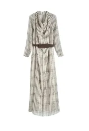 prosta-klasyczna-bezowa-sukienka-maxi-wzor-dlugi-rekaw-lejacy-dekolt-xs