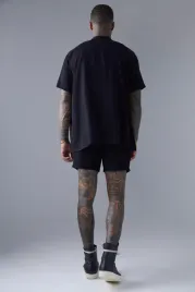 czarny-komplet-gladki-koszula-krotki-rekaw-i-spodenki-kieszenie-boohooman-s