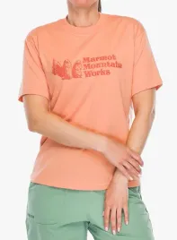 koszulka-z-nadrukiem-damska-marmot-mmw-tee-s-s-fresh-apricot-xs