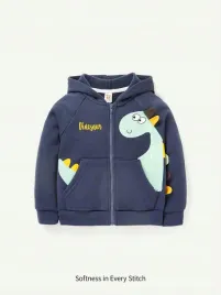 bluza-granatowa-na-zamek-nadruk-dinozaur-kaptur-kieszenie-cozy-cub-62-68