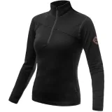 sensor-bluza-merino-upper-zip-damska-czarny-m