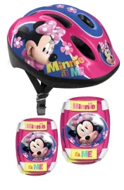 myszka-miki-minnie-zestaw-kask-4-ochraniacze-rower