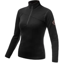sensor-bluza-merino-upper-zip-damska-czarny-l