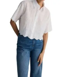 biala-klasyczna-luzna-krotka-koszula-wzor-haft-kwiaty-krotki-rekaw-l