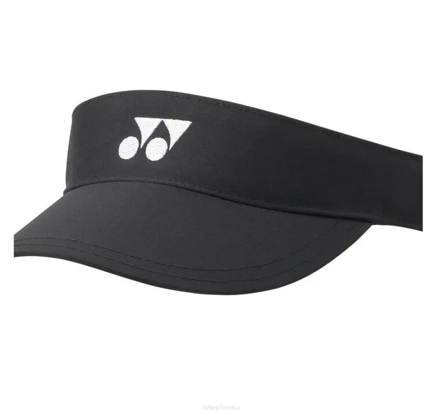 daszek-tenisowy-yonex-women-s-czarny-z-bialym-logo-plec-kobieta