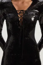 czarna-cekinowa-sukienka-mini-z-dlugim-rekawem-dekolt-v